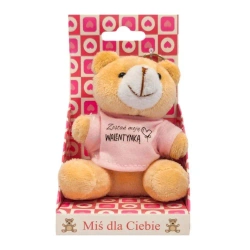 Brelok miś z koszulką. Zostań moją walentynką - MCD