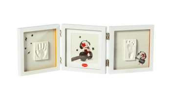 Potrójna ramka na zdjęcie i odcisk - biała