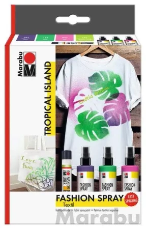 Farby do tkanin w spreju Tropical Island 4el - Marabu