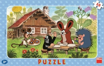 Puzzle 15 Krecik w odwiedzinach u przyjaciół DINO - Dino Toys