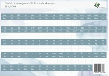 Naklejki indeksujące do Biblii - małe akwarela - Szaron