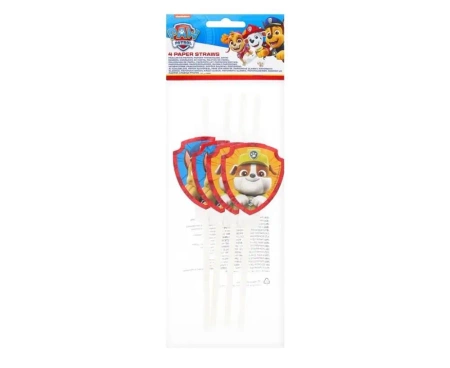 Rurki papierowe z medalionem Paw Patrol 4szt - Godan