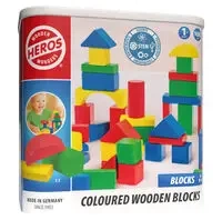 Heros Drewniane kolorowe klocki 100 elementów w pudełku - Tactic