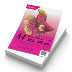 Papier kredowy powlekany A4 150 g/m silk 100 ark - Tobby