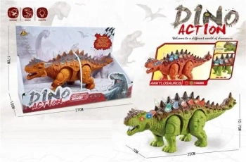 Dinozaur ankylozaur ze światłem i dźwiękiem MIX - Merkpol