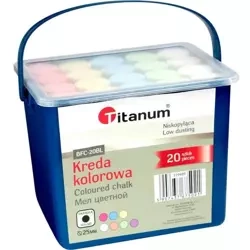 Kreda chodnikowa 5 kolorów 20 sztuk - Titanum