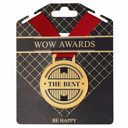 Medal prezentowy z napisem The best - Be-Happy Gifts