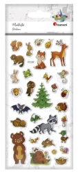 Naklejki wypukłe miękkie zwierzęta leśne 30szt - Titanum