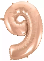 Balon foliowy B&C 9 różowo-złoty 92cm - Godan