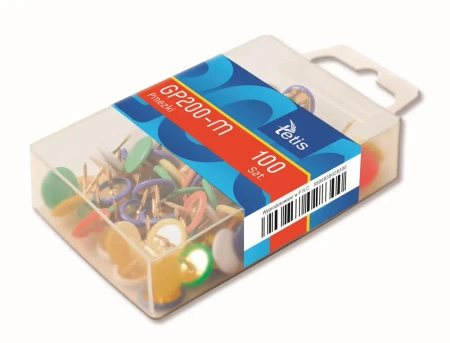 Pinezki kolor mix Tetis 100 sztuk