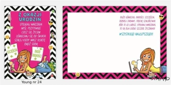 Karnet Young B6 + koperta nr 024 Urodziny - Stamp
