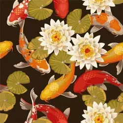 Malowanie po numerach - Tęczowe karpie 40x40 - Ideyka