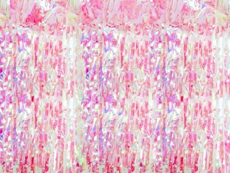 Kurtyna party opalizujący różowy 100x200cm - PartyDeco