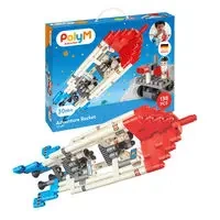 Klocki konstrukcyjne Rakieta 138 elementów 2+ - PolyM