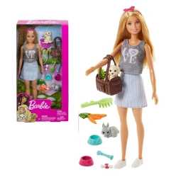 Barbie lalka ze zwierzakami - Mattel