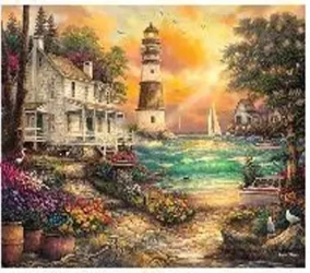 Diamentowa mozaika latarnia morska NO-1008296 - Norimpex