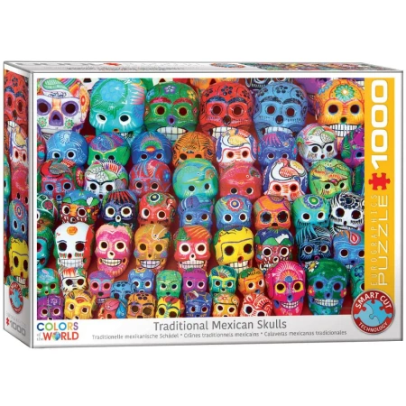 Puzzle 1000 Traditional Mexican Skulls 6000-5316 - Eurographics