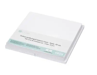 Zestaw kopert i kart białe 50szt - Dalprint dpCraft