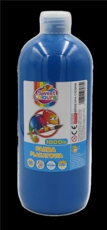 Farba plakatowa zielona ciemno niebieska 1000ml - Sweet colours