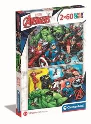 Puzzle 2x60 Super kolor The Avengers - Clementoni