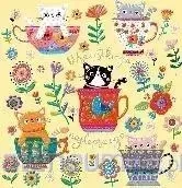 Karnet KW Urodziny - Kotki w kwiatkach - Henry