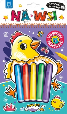 Dotykaj i koloruj Welurowe kolorowanki Na wsi - praca zbiorowa