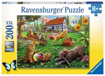 Puzzle XXL 200 Zwierzaki w ogrodzie - Ravensburger