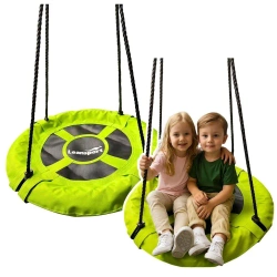 Huśtawka ogrodowa bocianie gniazdo zielona 60cm - Leantoys