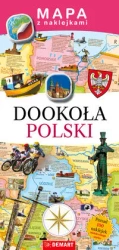 Mapa z naklejkami Dookoła Polski - praca zbiorowa