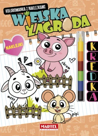 Kolorowanka z kredką Wiejska zagroda - praca zbiorowa