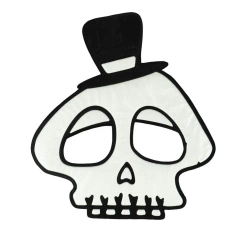 Maska na Halloween flokowana Czaszka - Arpex