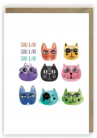 Kartka urodzinowa, eko koperta K017 - Cardie