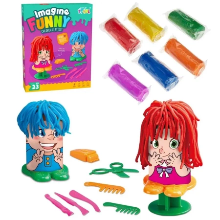 Masa plastyczna fryzjer z akcesoriami - Trifox