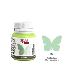 Farba akrylowa perłowa pistachio 80 20ml - Rosa