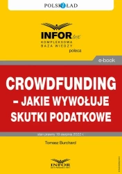 eBook Crowdfunding – jakie wywołuje skutki podatkowe - Tomasz Burchard