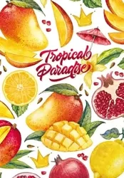 Notatnik ozdobny 143x210/80K kratka Owoce egzotyk - Fresh