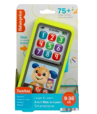 Smartfonik 2w1 Ucz się i śmiej! , Przesuwaj i ucz się - Fisher Price