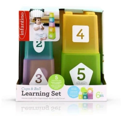 Infantino Kubeczki do nakładania z piłeczką - B-kids