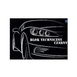 Blok techniczny czarny A4 10k., Interdruk