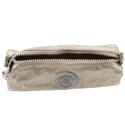 Piórnik szkolny jednokomorowy srebrny 21,5cm - Leantoys