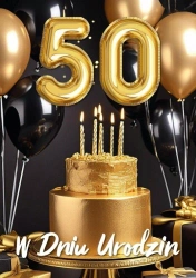 Karnet B6 3D Urodziny 50 - Armin Style