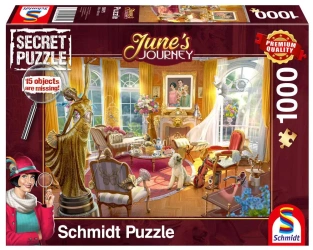 Puzzle 1000 PQ JUNE'S JOURNEY Salon w domu rodzinnym - Schmidt Puzzle