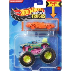 Hot Wheels Monster Trucks Pojazd 1:64 + Autko - Mattel