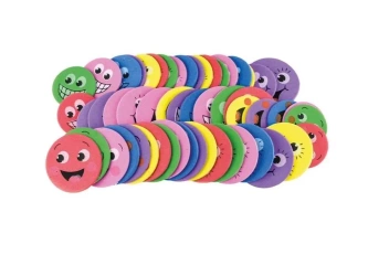 Naklejki z pianki uśmiechy 54szt - Brewis