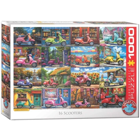 Puzzle 1000 16 Scooters by Chris Bigelow 6000-5916 - Eurographics