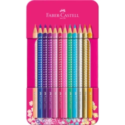 Kredki ołówkowe Sparkle 12szt metal opakowania - Faber Castell