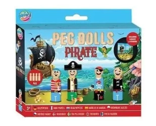 Zestaw drewnianych laleczek do pomalowania mix - Grafix