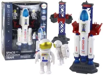 Misja kosmiczna z rakietą i astronautami - Leantoys
