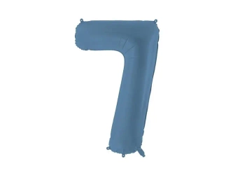 Balon foliowy cyfra 7 86cm granat - PartyDeco