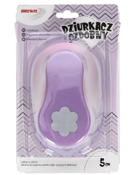 Dziurkacz ozdobny fioletowy - kwiatek 5 cm - Brewis